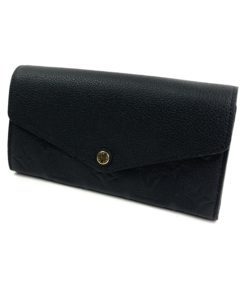 Louis Vuitton Black Empreinte Leather Sarah Wallet front
