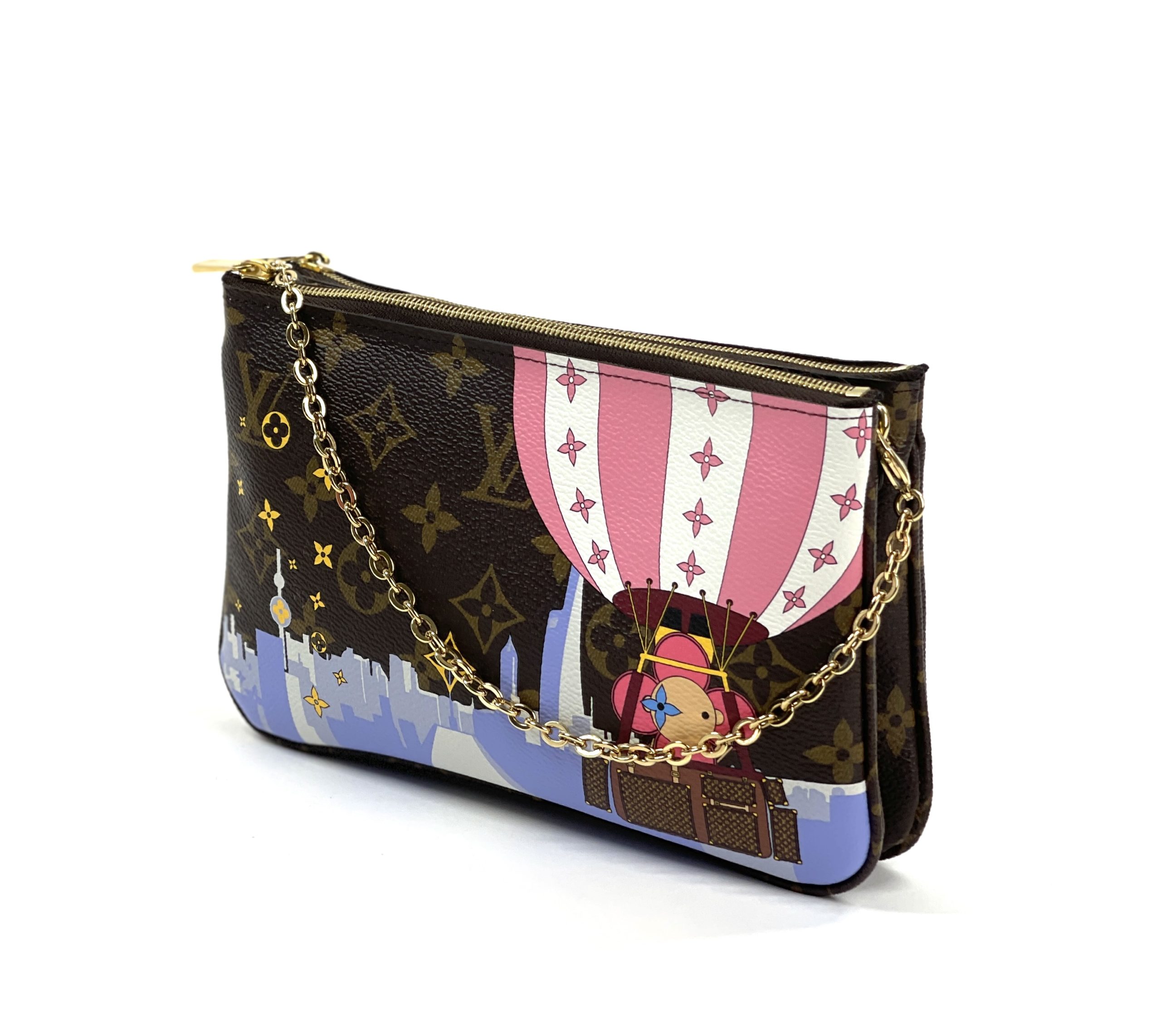 Louis Vuitton Monogram 2019 Christmas Animation Double Zip Pochette - A  World Of Goods For You, LLC