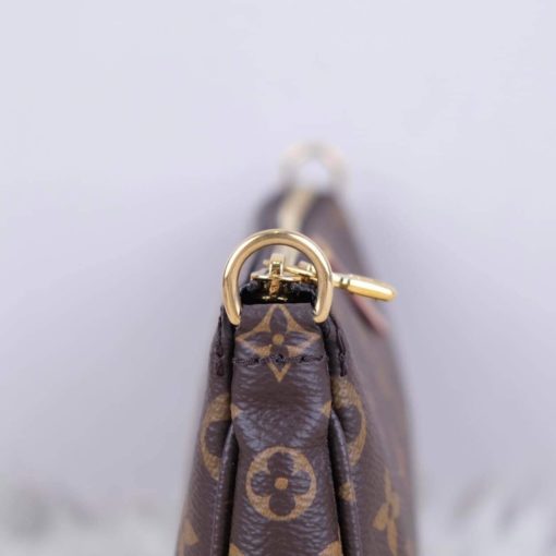 Louis Vuitton Monogram Multi Pochette Crossbody with Rose Clair Strap zipper