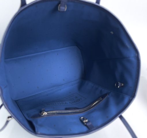 LOUIS VUITTON Neverfull MM Epi Leather Shoulder Bag Blue