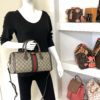 Gucci GG Supreme Monogram Web Medium Ophidia Boston Brown 2