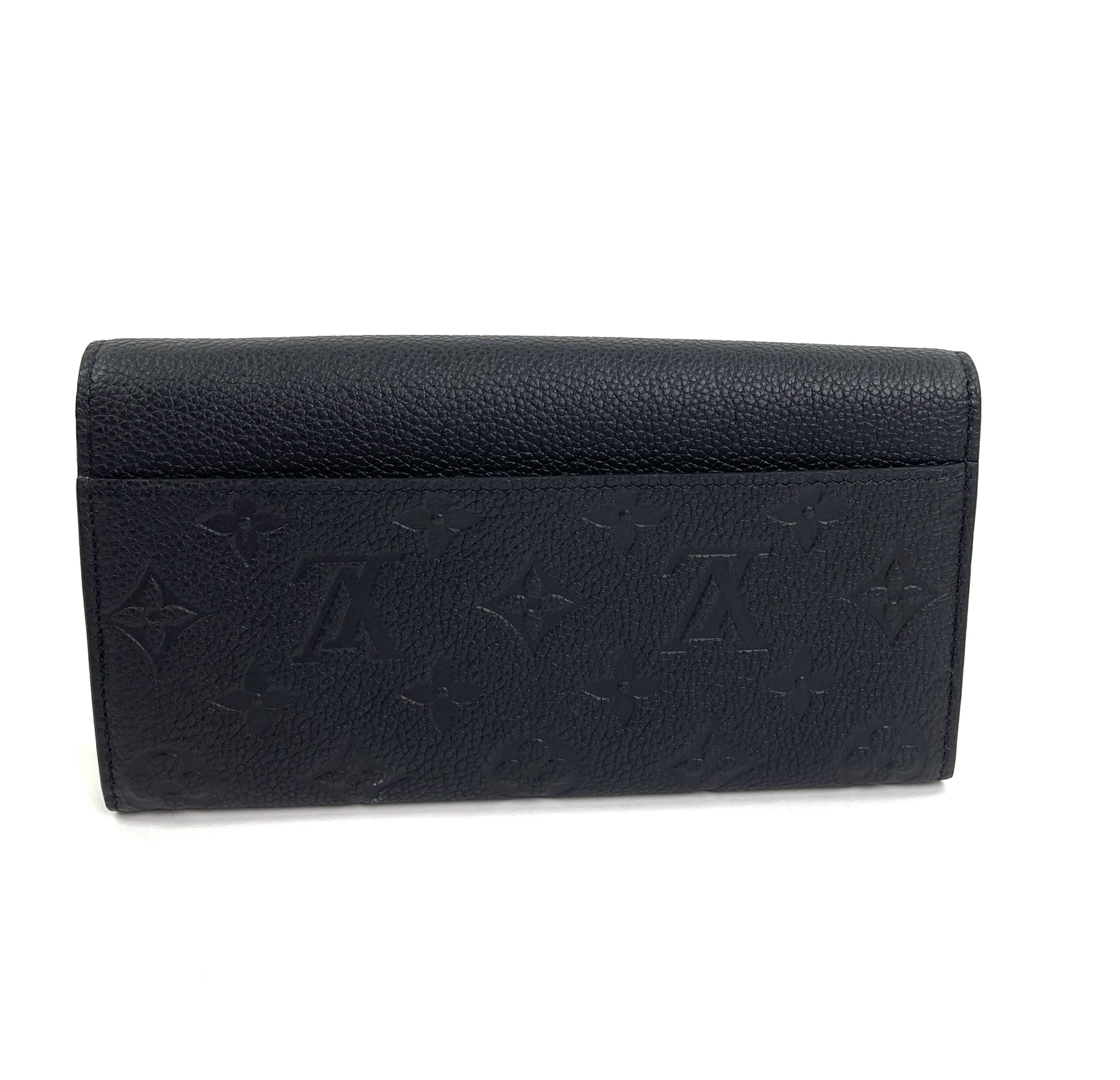 Louis Vuitton Black Monogram Empreinte Leather Sarah Wallet Louis