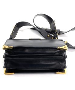 Prada City Calf Black Saffiano Leather Cahier Shoulder Bag