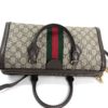 Gucci GG Supreme Monogram Web Medium Ophidia Boston Brown 25