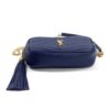 YSL Mini Lou Quilted Grain De Poudre Embossed Navy Leather 8