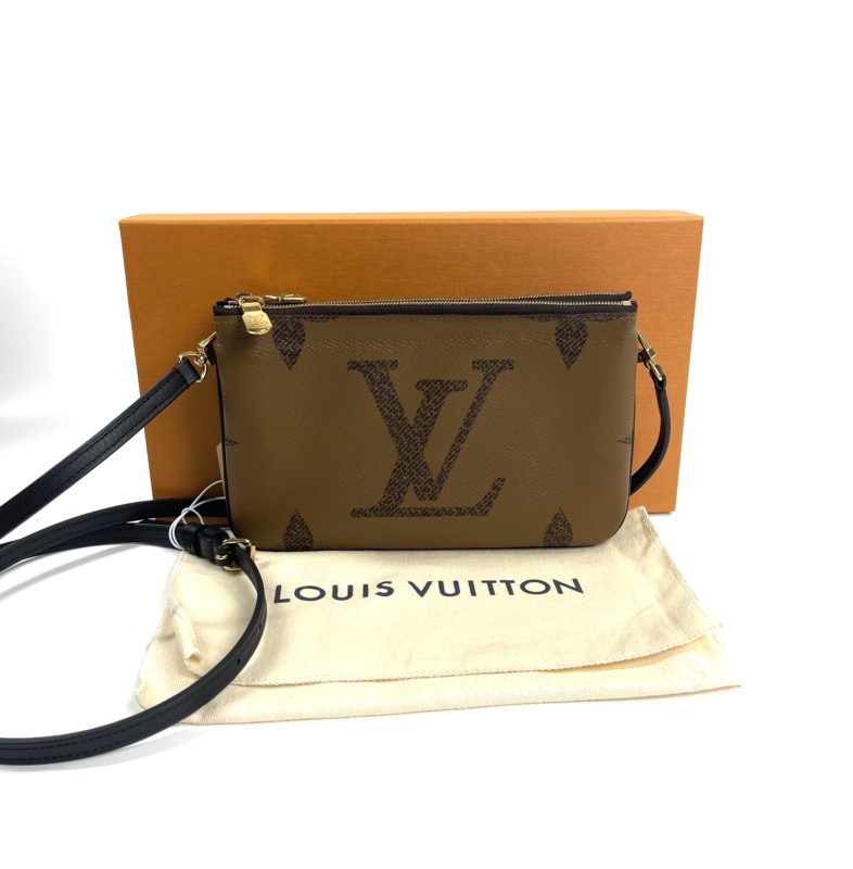 Louis Vuitton LV Damier Ebene Double Zip Pochette Crossbody - A World Of  Goods For You, LLC