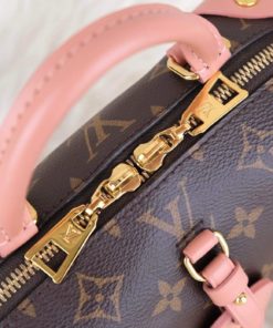 Louis Vuitton Monogram Petite Malle Souple Peach zipper & handle