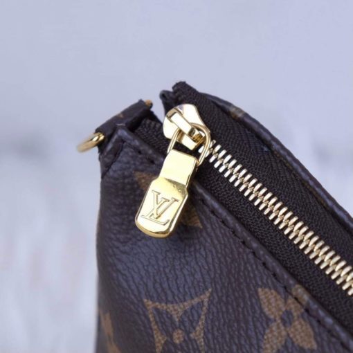 Louis Vuitton Monogram Multi Pochette Crossbody with Rose Clair Strap zipper