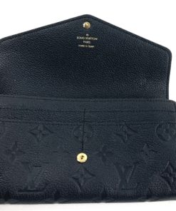 Louis Vuitton Black Empreinte Leather Sarah Wallet flap