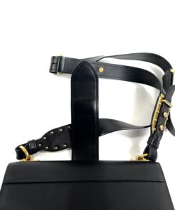 Prada City Calf Black Saffiano Leather Cahier Shoulder Bag strap