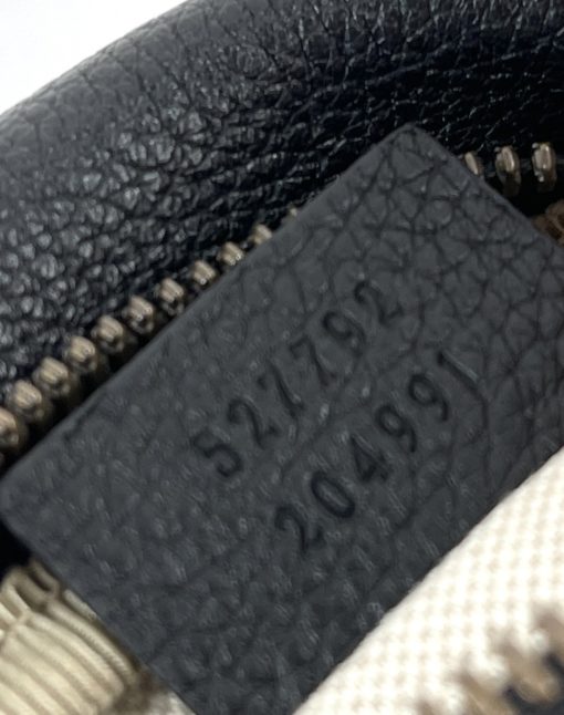 GUCCI Grained Calfskin Small Logo Belt Bag Black serial code