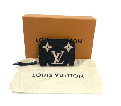 Louis Vuitton Bi Color Empreinte Monogram Giant Zippy Coin Black with box & dust bag