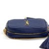 YSL Mini Lou Quilted Grain De Poudre Embossed Navy Leather 9