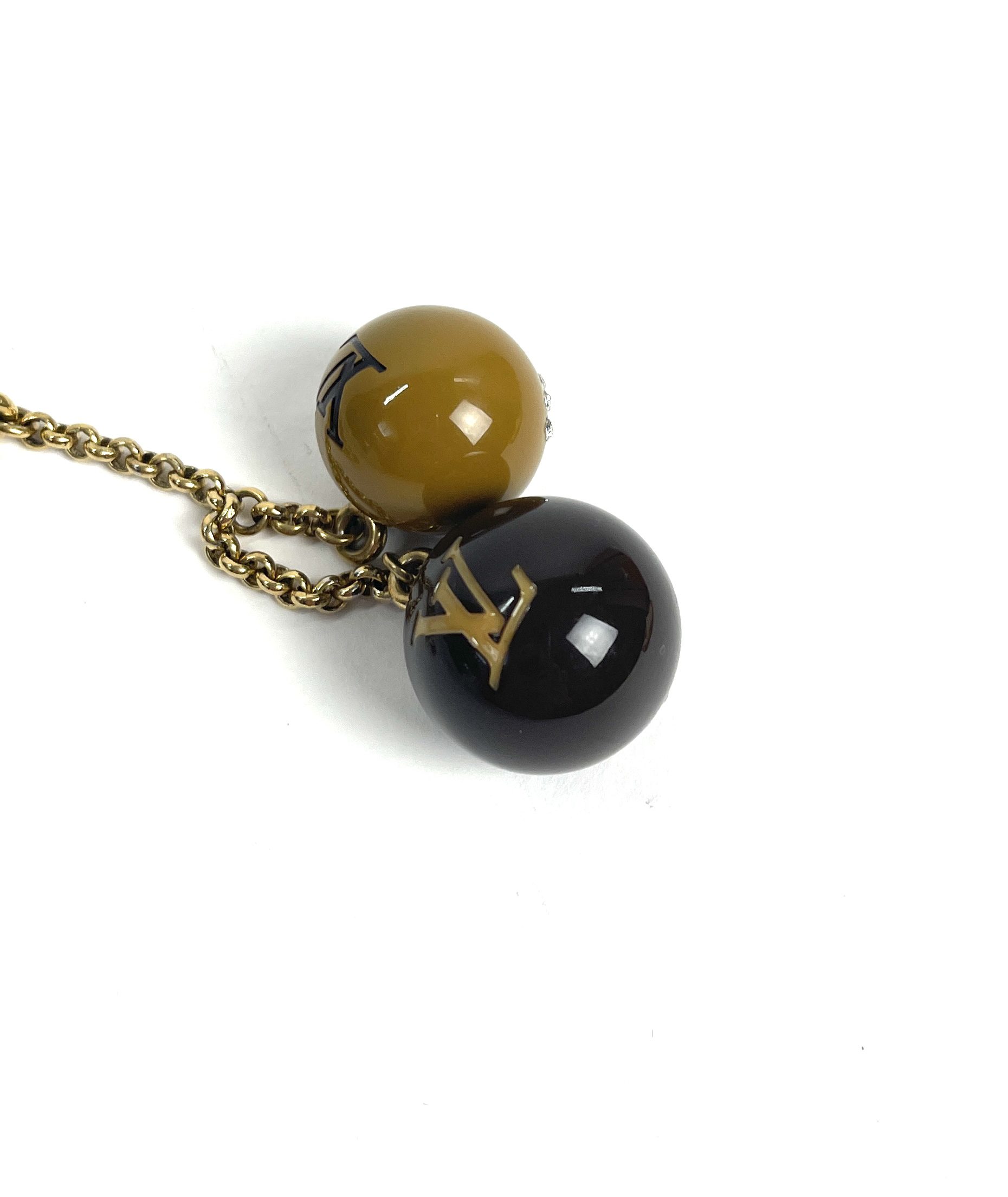 Leather bag charm Louis Vuitton Brown in Leather - 35589391