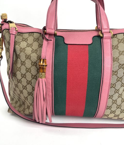 Gucci GG Bamboo Collection Satchel or Shoulder Bag front