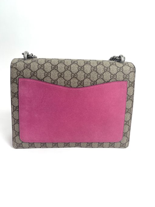 Gucci GG Supreme Monogram Medium Dionysus Shoulder Bag Pink back