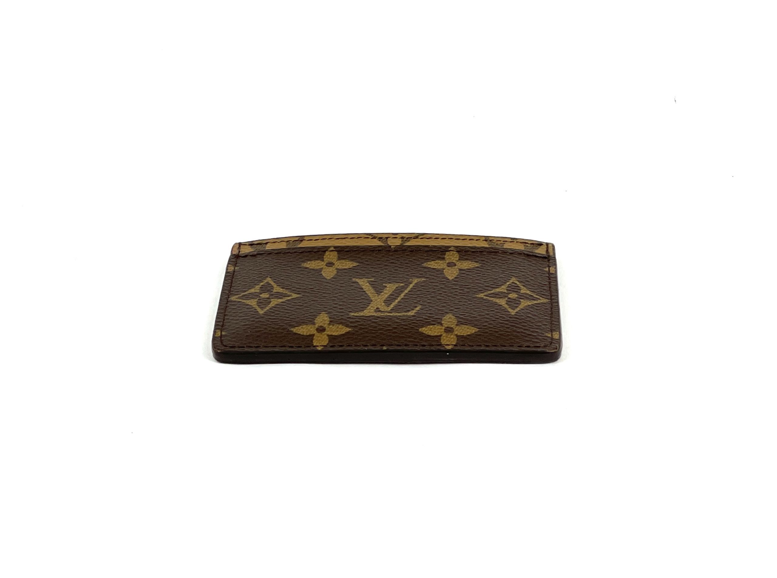 Louis Vuitton Monogram Reverse Card Holder Brown