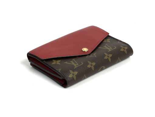 Louis Vuitton Monogram Pallas Compact Wallet with Cherry Red