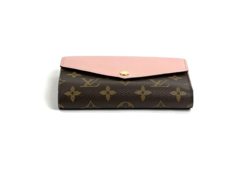 Louis Vuitton Monogram Pallas Compact Wallet with Rose Poudre bottom
