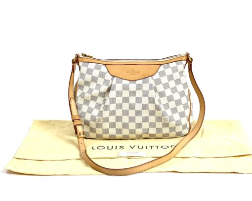 Louis Vuitton Damier Azur Siracusa PM Crossbody w dust bag