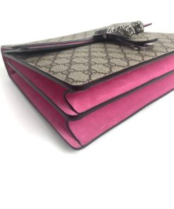 Gucci GG Supreme Monogram Medium Dionysus Shoulder Bag Pink corner