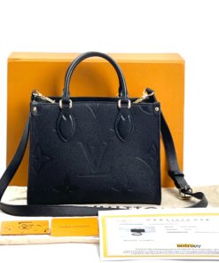 Louis Vuitton Onthego PM Black Empreinte Crossbody w box & dust bag