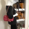 Gucci Marmont Small Matelassé Shoulder Bag Hibiscus Red Leather 9