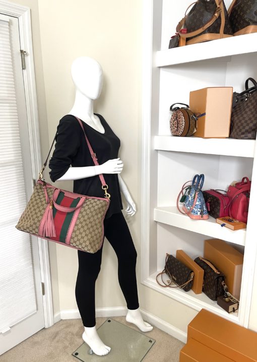Gucci GG Bamboo Collection Satchel or Shoulder Bag w mannequin