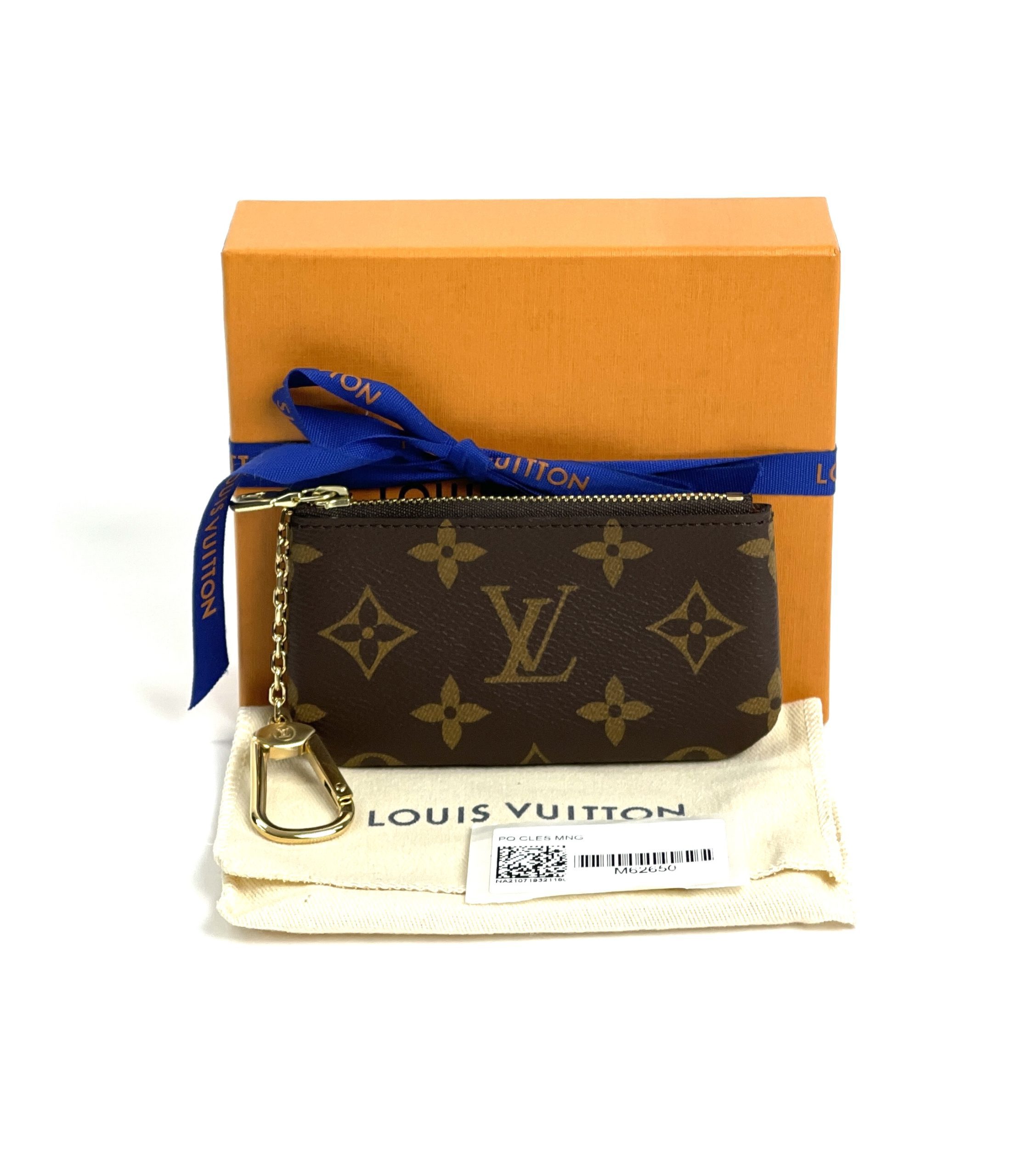 LOUIS VUITTON Pochette Cles Key Pouch Monogram Eclipse Reverse Purse Card  Wallet