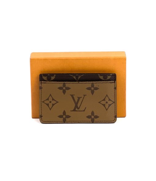 Louis Vuitton Card Holder Monogram Reverse Canvas w box