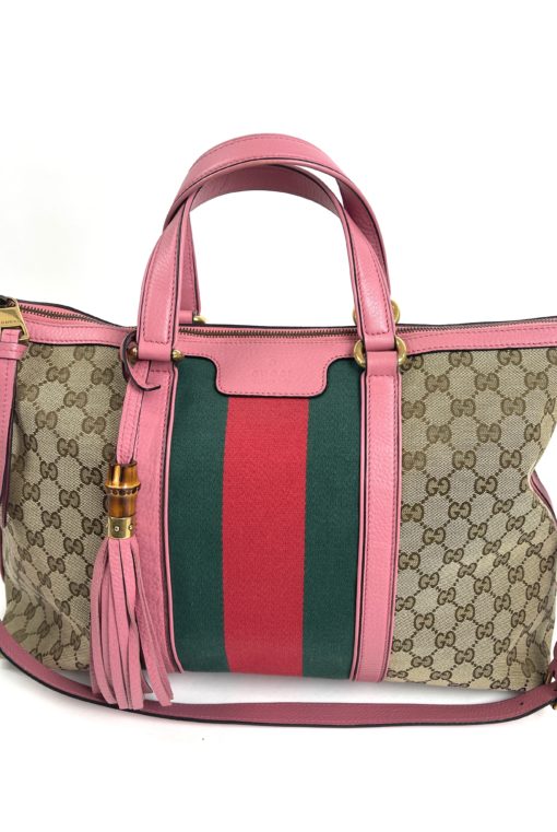 Gucci GG Bamboo Collection Satchel or Shoulder Bag front