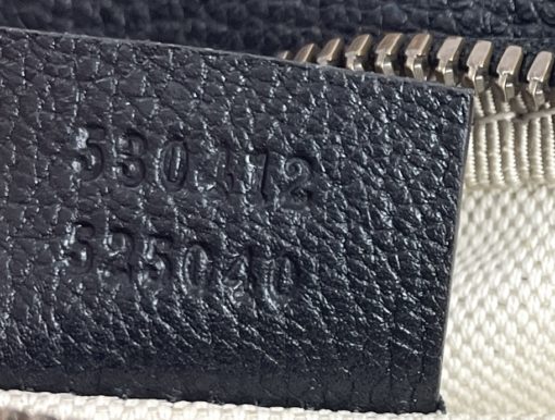 GUCCI Black Grained Calfskin Logo Belt Bum Bag Large 6