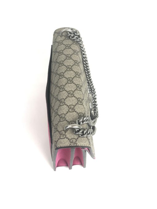 Gucci GG Supreme Monogram Medium Dionysus Shoulder Bag Pink top