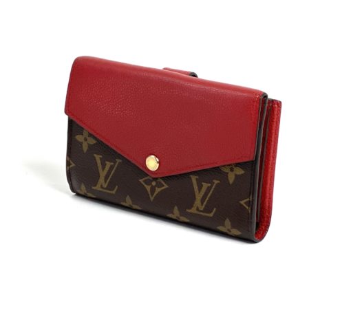 Louis Vuitton Monogram Pallas Compact Wallet with Cherry Red