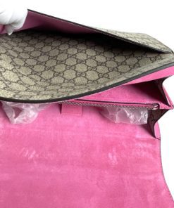 Gucci GG Supreme Monogram Medium Dionysus Shoulder Bag Pink