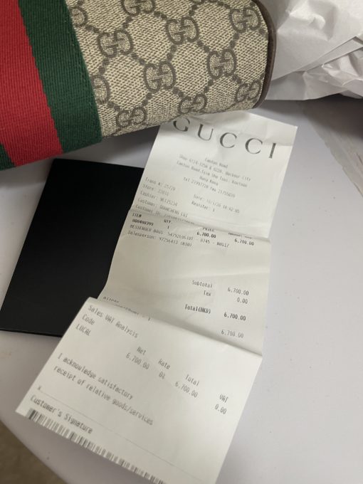 Gucci GG Ophidia Crossbody Bag receipt