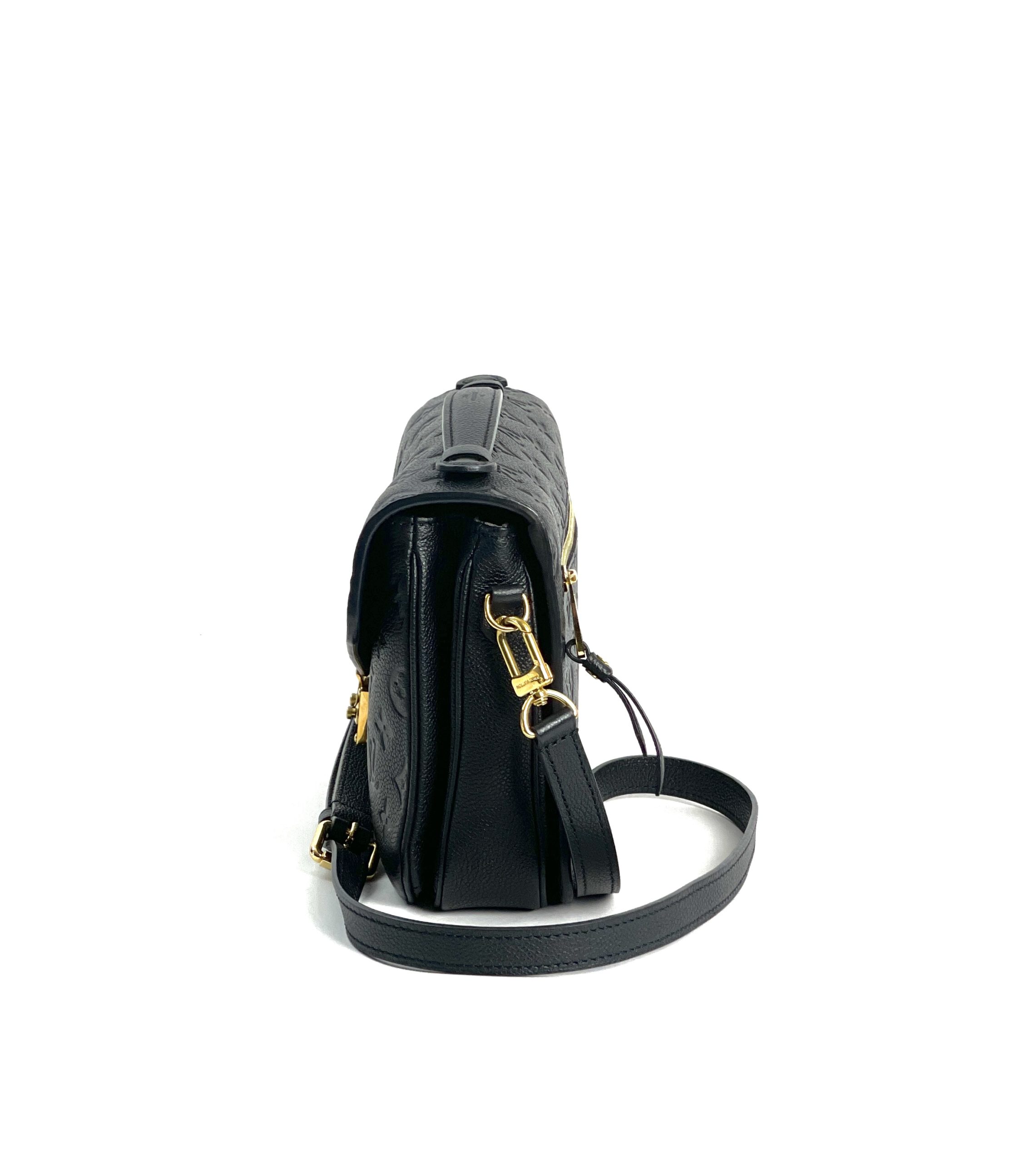 Louis Vuitton Pochette Metis Monogram Empreinte Leather Black 2361341