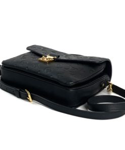 Louis Vuitton Pochette Metis Black Monogram Empreinte Leather bottom