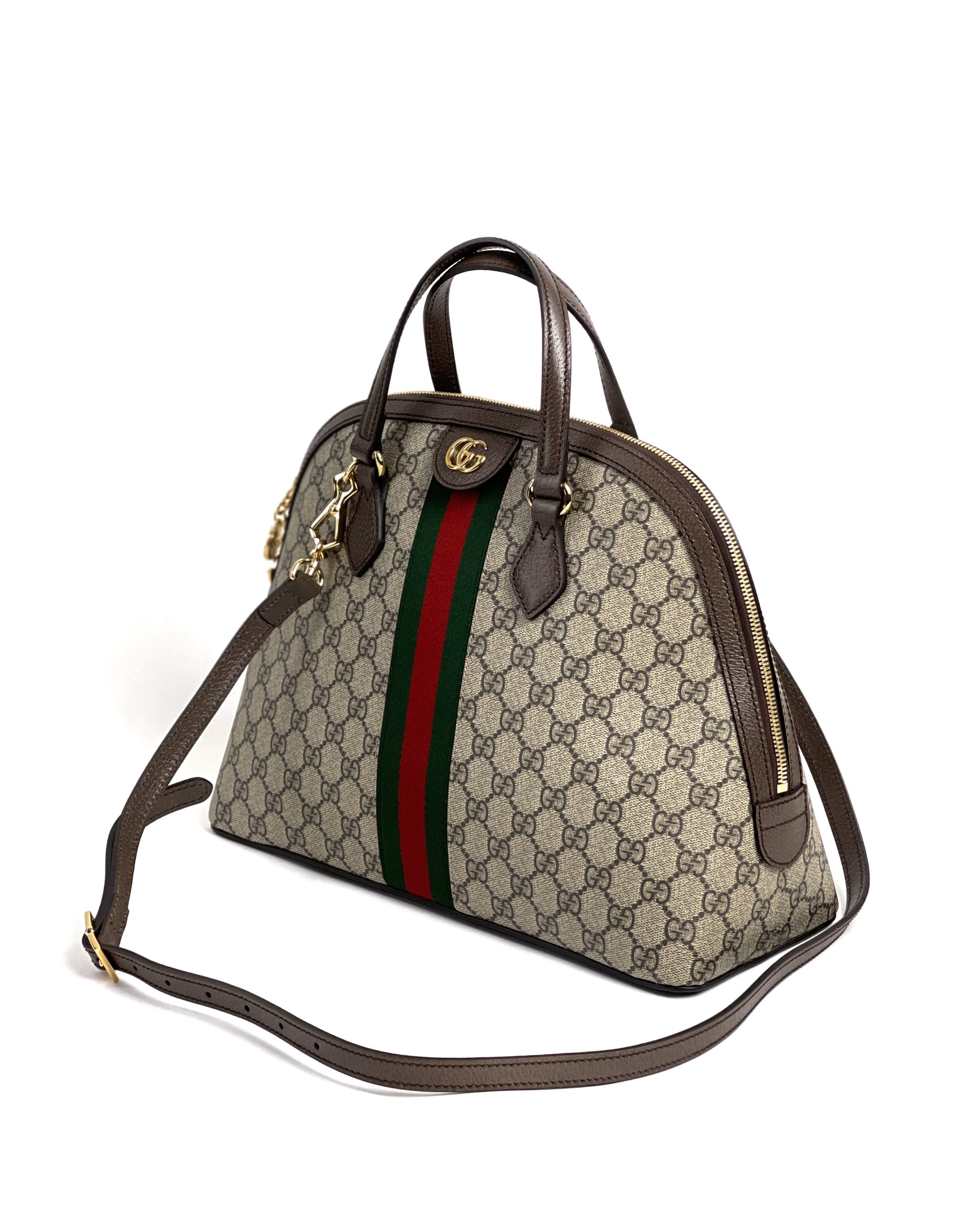 Gucci Ophidia Supreme Monogram Web Top Handle Medium Dome Bag– Pom's ReLuxed