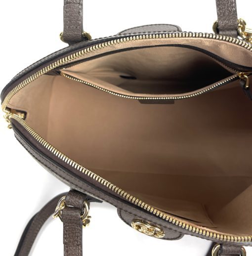 GUCCI GG Supreme Medium Ophidia Dome Shoulder Bag inside pocket