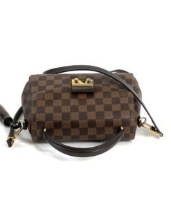 Louis Vuitton Damier Ebene Croisette Bag with crossbody strap and gold –  The Find