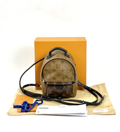 Louis Vuitton Reverse Monogram Palm Springs Mini Backpack w box and dust bag