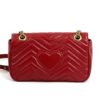 Gucci Marmont Small Matelassé Shoulder Bag Hibiscus Red Leather 2