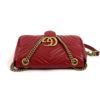 Gucci Marmont Small Matelassé Shoulder Bag Hibiscus Red Leather 6