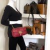Gucci Marmont Small Matelassé Shoulder Bag Hibiscus Red Leather 10