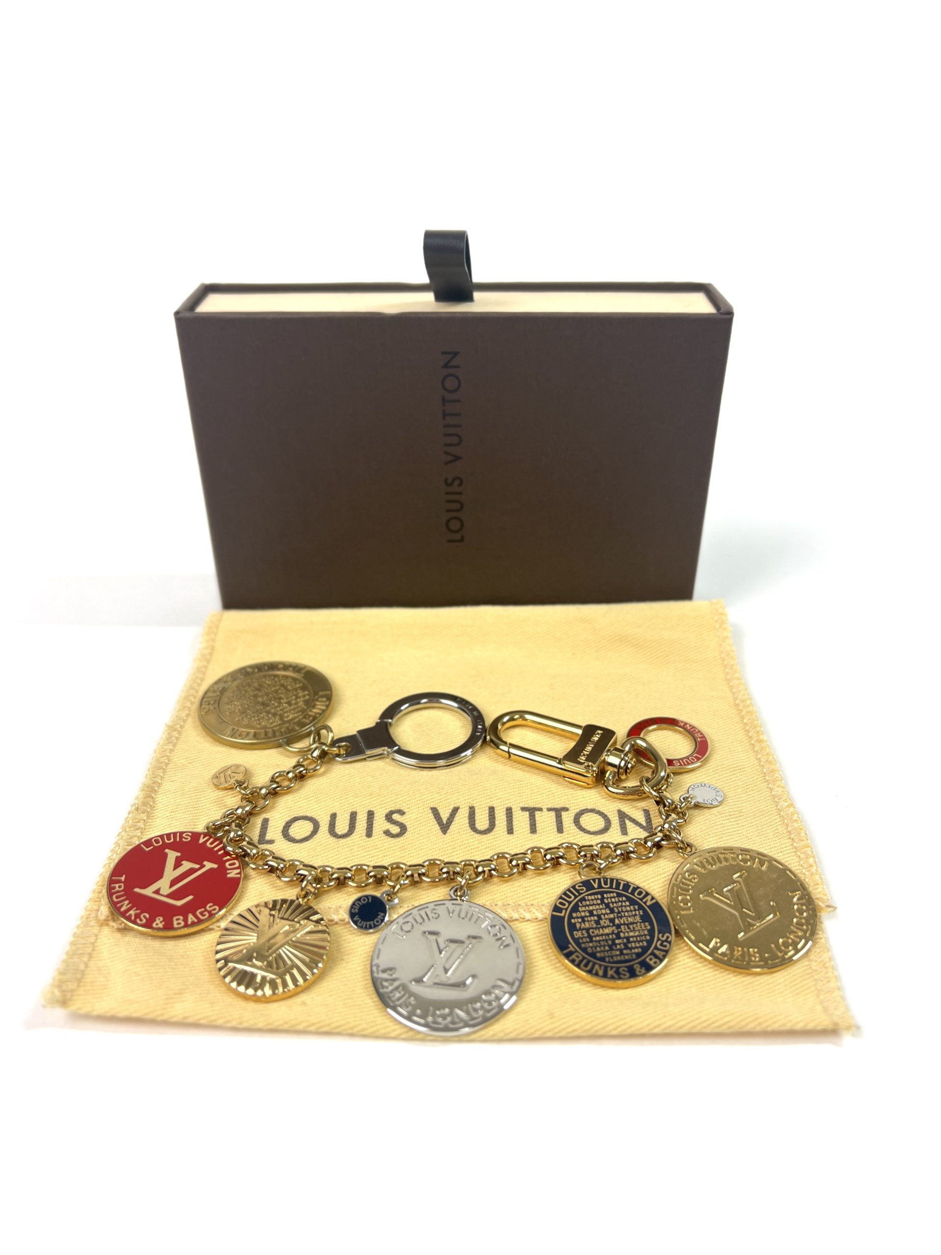 Louis Vuitton Globe Trunks & Bags Bag Charm - Gold Keychains
