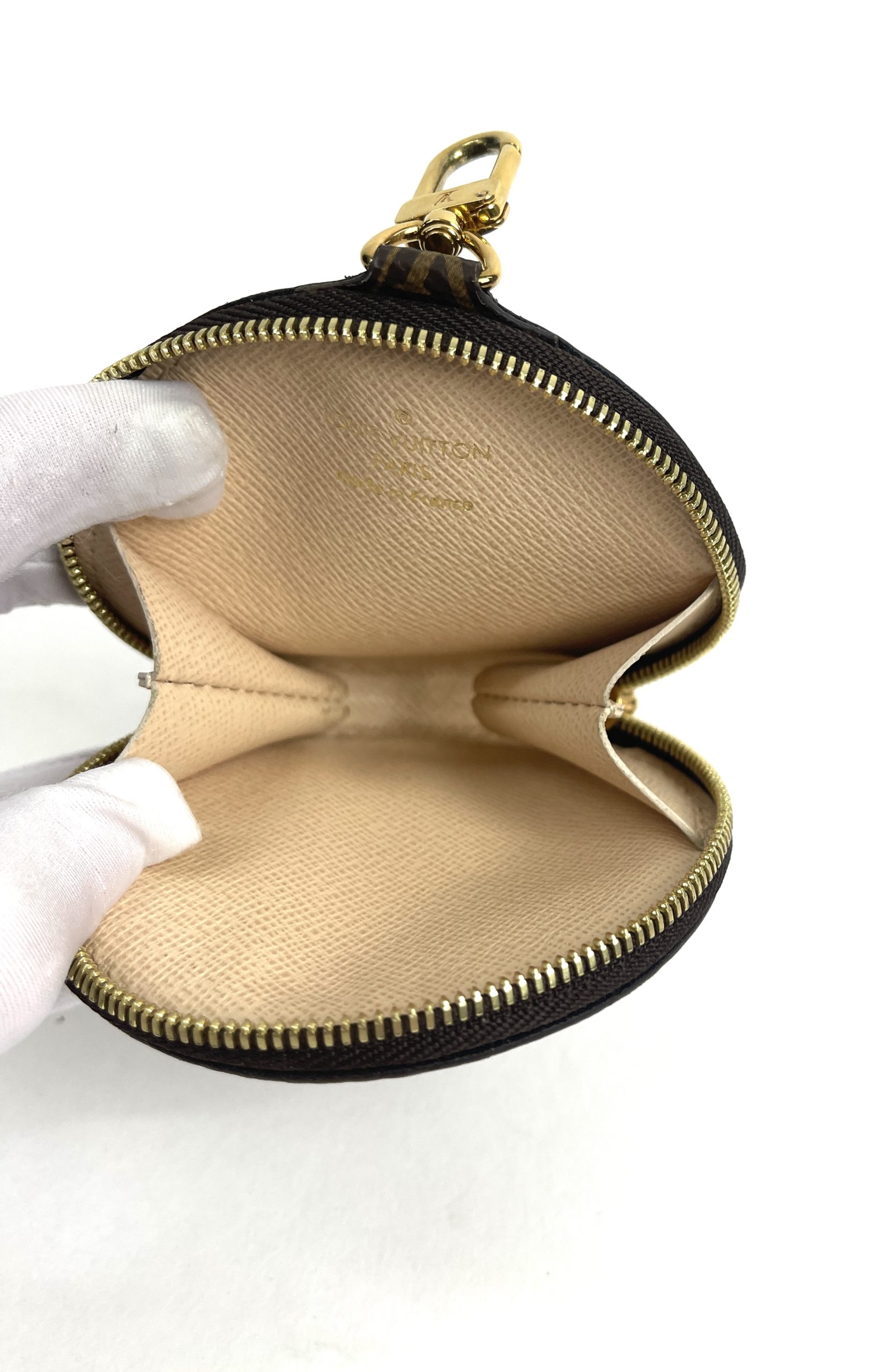Louis Vuitton Porte Monnaie Rond Coin Case Wallet Bag Charm M95498 CT3097  77716