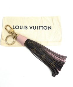 Louis Vuitton Monogram Tassel Bag Charm Pink w dust bag