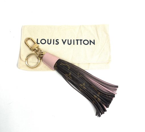 Louis Vuitton Monogram Tassel Bag Charm Pink w dust bag
