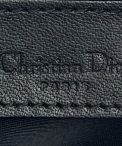 Christian Dior Vintage Diorissimo Saddle Pochette Black logo